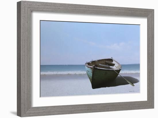 01 Blue Boat with Oar-Zhen-Huan Lu-Framed Giclee Print