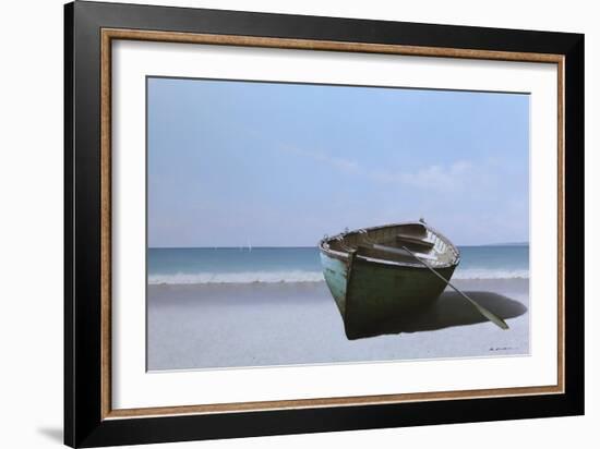 01 Blue Boat with Oar-Zhen-Huan Lu-Framed Giclee Print