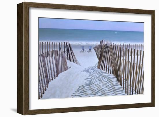 02 Snow Fence with Two Chairs-Zhen-Huan Lu-Framed Giclee Print