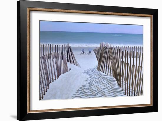 02 Snow Fence with Two Chairs-Zhen-Huan Lu-Framed Giclee Print