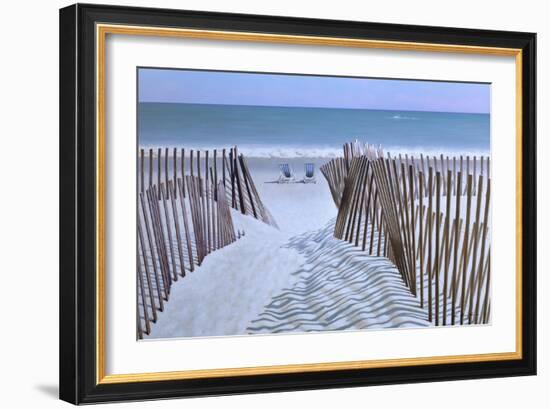 02 Snow Fence with Two Chairs-Zhen-Huan Lu-Framed Giclee Print
