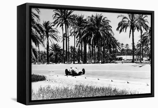 1.5 Litre Mercedes in Action, Tripoli Grand Prix, Tripoli, Libya, 1939-null-Framed Premier Image Canvas