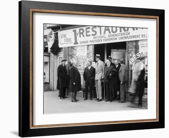 1 Cent Restaurant of the Bernarr Macfadden Foundation for Unemployment Relief-null-Framed Premium Photographic Print