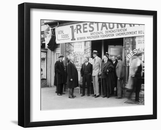 1 Cent Restaurant of the Bernarr Macfadden Foundation for Unemployment Relief-null-Framed Premium Photographic Print