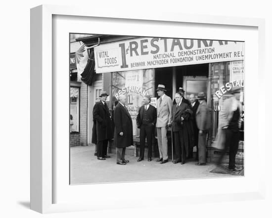 1 Cent Restaurant of the Bernarr Macfadden Foundation for Unemployment Relief-null-Framed Premium Photographic Print