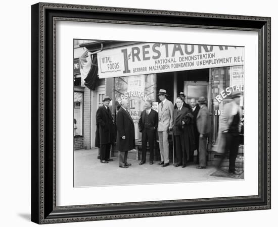 1 Cent Restaurant of the Bernarr Macfadden Foundation for Unemployment Relief-null-Framed Premium Photographic Print