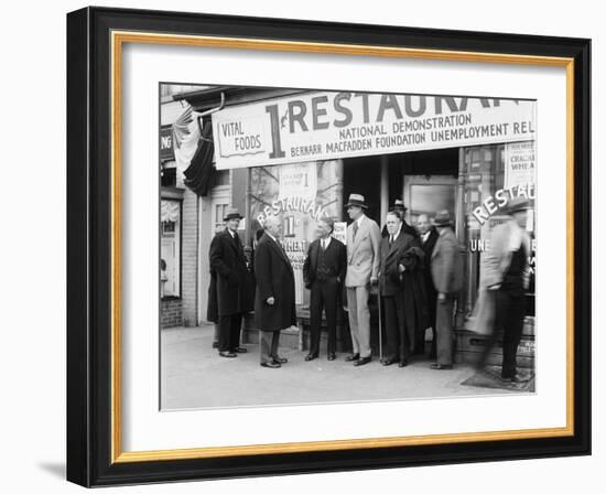 1 Cent Restaurant of the Bernarr Macfadden Foundation for Unemployment Relief-null-Framed Premium Photographic Print