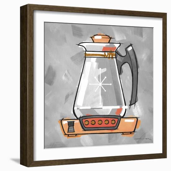 1-Coffee Pot Coral-Larry Hunter-Framed Giclee Print