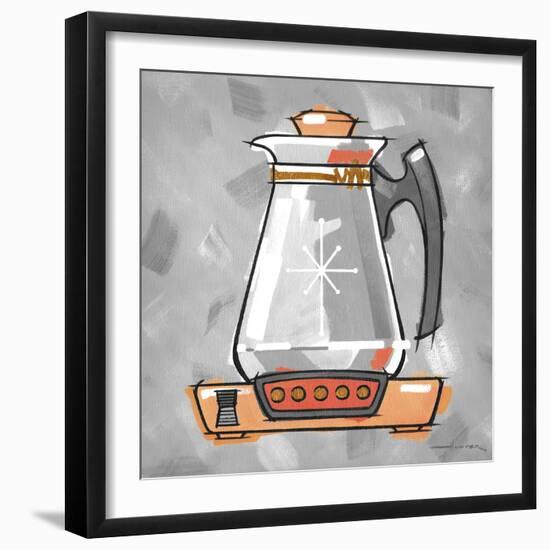 1-Coffee Pot Coral-Larry Hunter-Framed Giclee Print