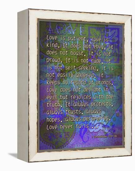 1 Corinthians 13:4-8A-Cathy Cute-Framed Premier Image Canvas