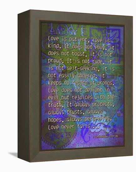 1 Corinthians 13:4-8A-Cathy Cute-Framed Premier Image Canvas