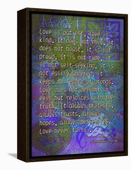 1 Corinthians 13:4-8A-Cathy Cute-Framed Premier Image Canvas