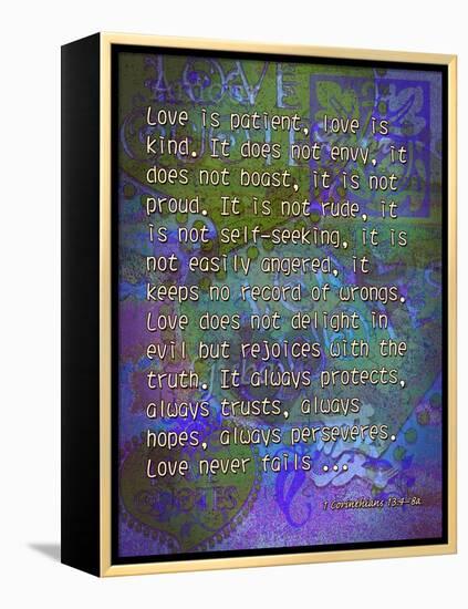 1 Corinthians 13:4-8A-Cathy Cute-Framed Premier Image Canvas