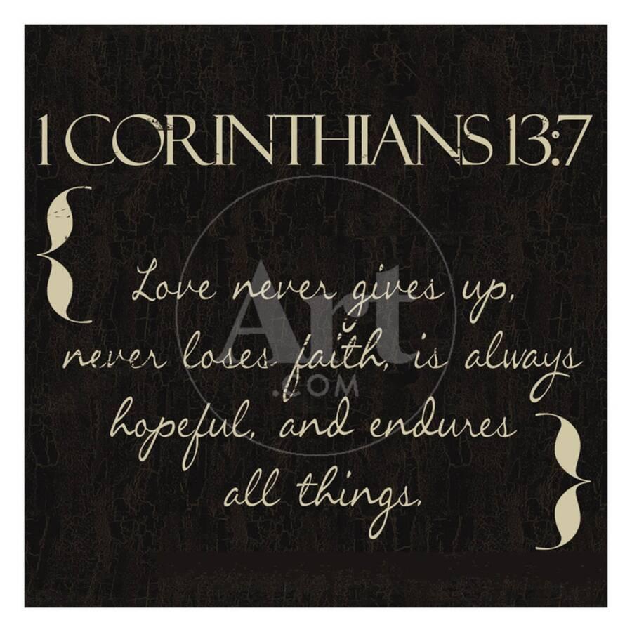 1 Corinthians 13 7 Art Print By Taylor Greene Artcom
