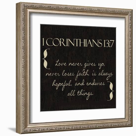 1 Corinthians 13-7-Taylor Greene-Framed Art Print