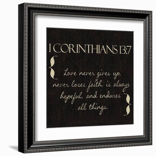 1 Corinthians 13-7-Taylor Greene-Framed Art Print