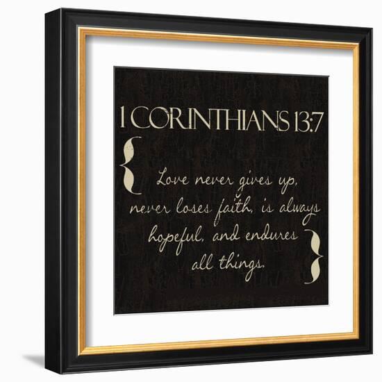 1 Corinthians 13-7-Taylor Greene-Framed Art Print