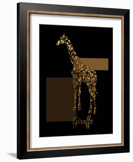 1 Gold Giraffe-Tina Lavoie-Framed Giclee Print