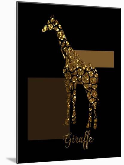 1 Gold Giraffe-Tina Lavoie-Mounted Giclee Print