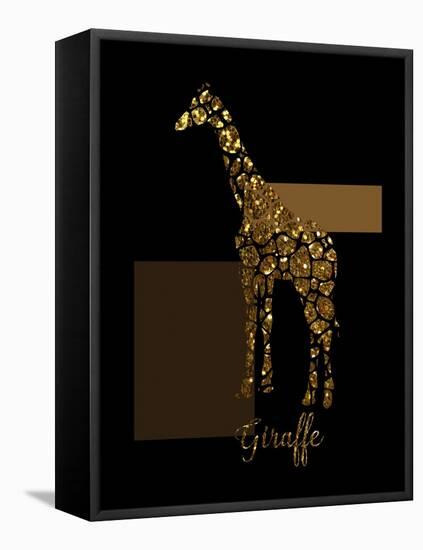 1 Gold Giraffe-Tina Lavoie-Framed Premier Image Canvas