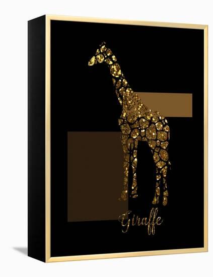 1 Gold Giraffe-Tina Lavoie-Framed Premier Image Canvas