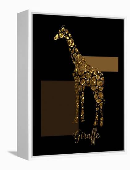 1 Gold Giraffe-Tina Lavoie-Framed Premier Image Canvas