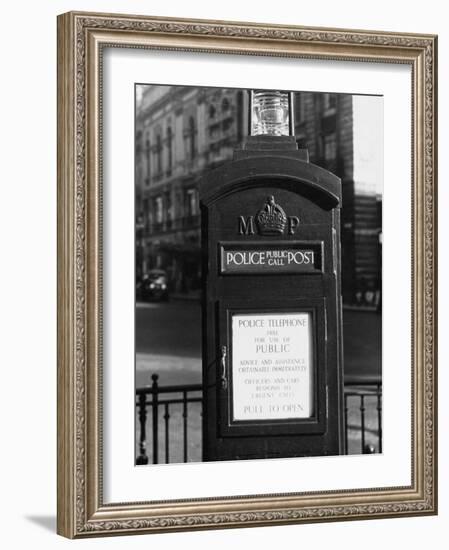 1 of 700 Police Call Posts Linked to Police Headquarters and Designed to Combat Motorized Crime-John Phillips-Framed Photographic Print