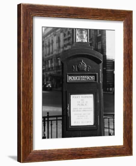 1 of 700 Police Call Posts Linked to Police Headquarters and Designed to Combat Motorized Crime-John Phillips-Framed Photographic Print