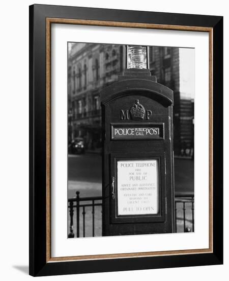 1 of 700 Police Call Posts Linked to Police Headquarters and Designed to Combat Motorized Crime-John Phillips-Framed Photographic Print