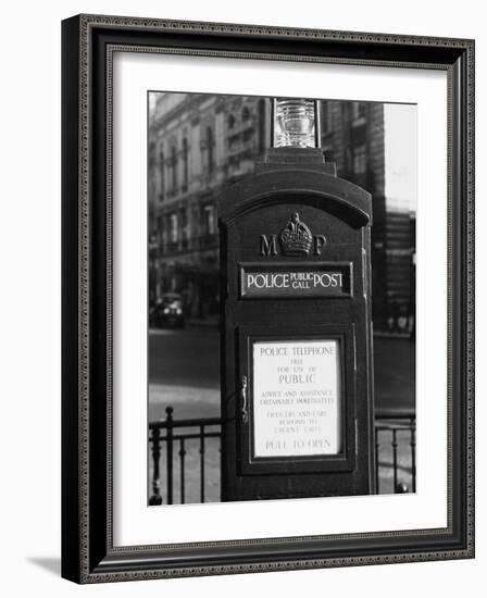 1 of 700 Police Call Posts Linked to Police Headquarters and Designed to Combat Motorized Crime-John Phillips-Framed Photographic Print