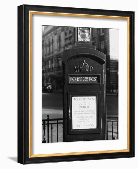 1 of 700 Police Call Posts Linked to Police Headquarters and Designed to Combat Motorized Crime-John Phillips-Framed Photographic Print