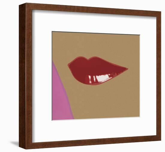 1 page from Lips Book, c. 1975-Andy Warhol-Framed Art Print