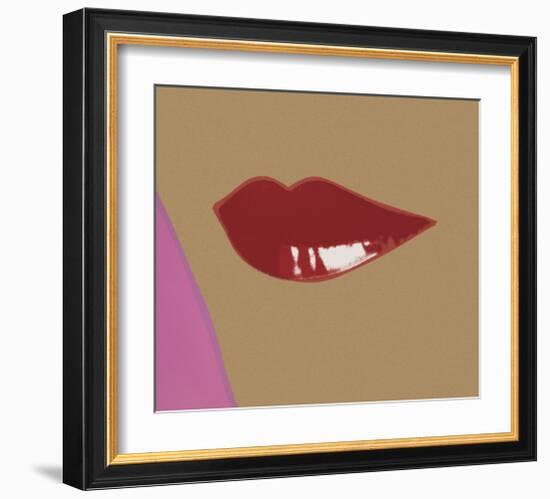 1 page from Lips Book, c. 1975-Andy Warhol-Framed Art Print