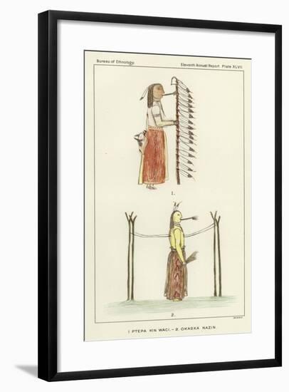 1 Ptepa Kin Waci, 2 Okaska Nazin-null-Framed Giclee Print