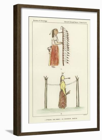 1 Ptepa Kin Waci, 2 Okaska Nazin-null-Framed Giclee Print