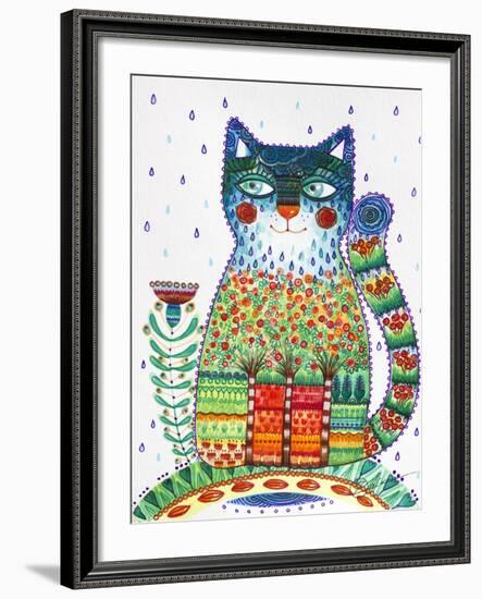 1 Rain Cat-Oxana Zaika-Framed Giclee Print