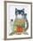 1 Rain Cat-Oxana Zaika-Framed Giclee Print