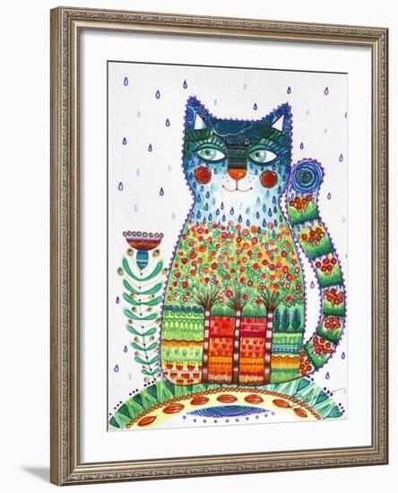 1 Rain Cat-Oxana Zaika-Framed Giclee Print