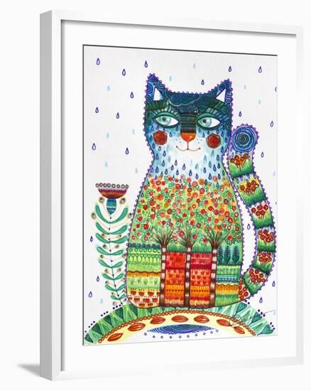 1 Rain Cat-Oxana Zaika-Framed Giclee Print