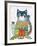 1 Rain Cat-Oxana Zaika-Framed Giclee Print