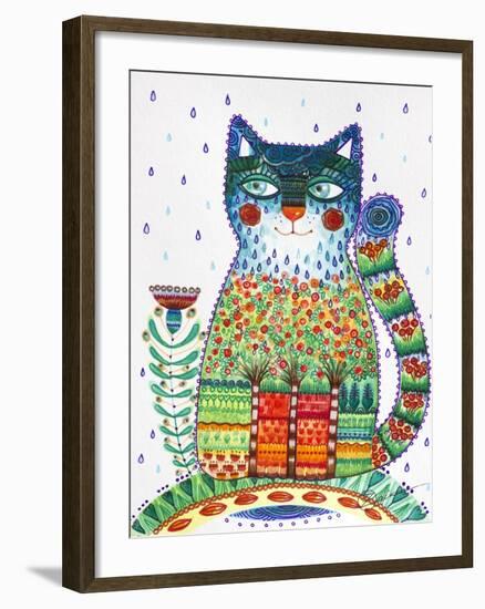 1 Rain Cat-Oxana Zaika-Framed Giclee Print