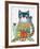 1 Rain Cat-Oxana Zaika-Framed Giclee Print