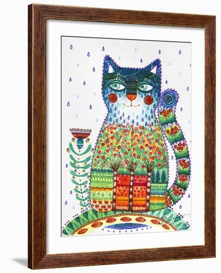 1 Rain Cat-Oxana Zaika-Framed Giclee Print