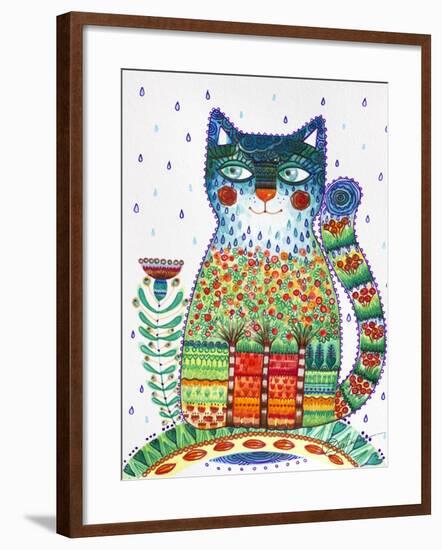 1 Rain Cat-Oxana Zaika-Framed Giclee Print