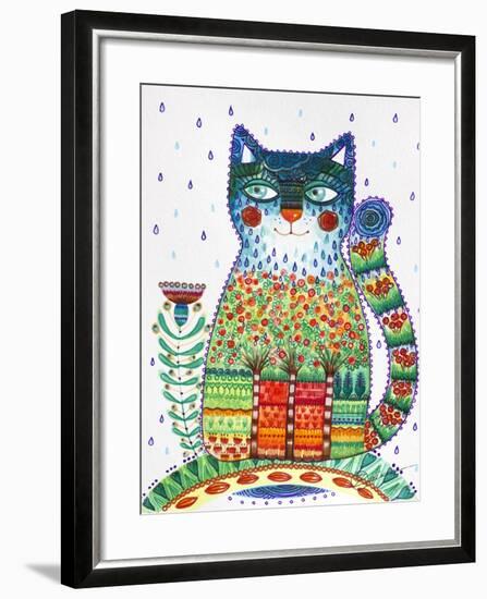 1 Rain Cat-Oxana Zaika-Framed Giclee Print