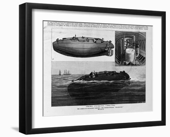 1. the Model. 2. the Engine Room. 3. Making a Plunge. the Science of Submarine Warfare - the Torped-null-Framed Giclee Print