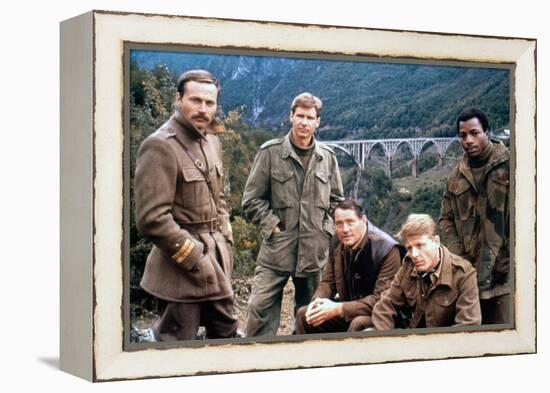 10 FROM NAVARONE, 1978 directed by GUY HAMILTON with Franco Nero, Harrison Ford, Robert Shaw, Edwar-null-Framed Stretched Canvas