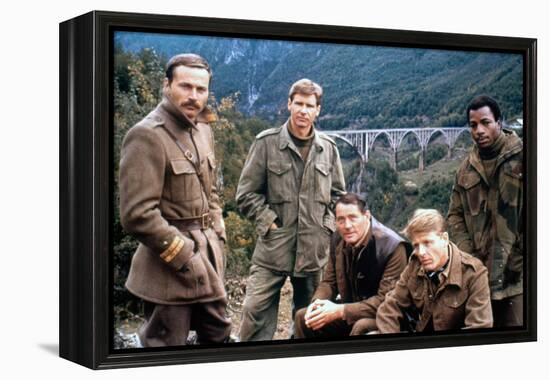 10 FROM NAVARONE, 1978 directed by GUY HAMILTON with Franco Nero, Harrison Ford, Robert Shaw, Edwar-null-Framed Stretched Canvas