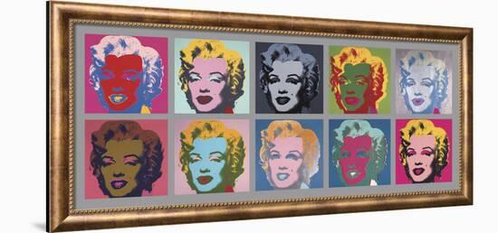 10 Marilyns, 1967-Andy Warhol-Framed Art Print