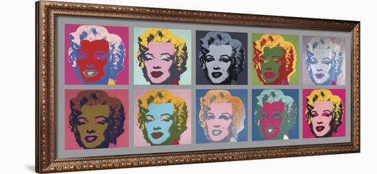 10 Marilyns, 1967-Andy Warhol-Framed Art Print